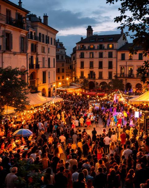 Festival culturel en plein air à Lyon